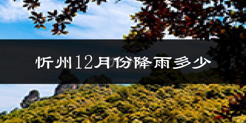 忻州12月份降雨多少?