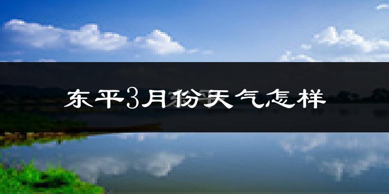 东平县3月份天气如何?冷热情况怎么样?