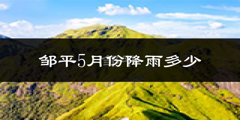 邹平5月份降雨多少?