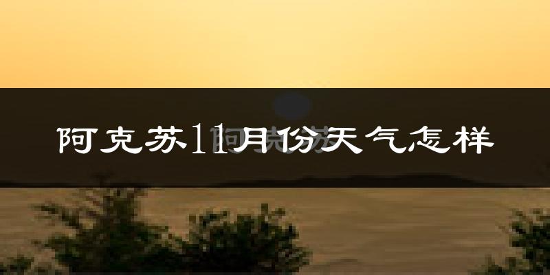 阿克苏11月份天气怎样?阿克苏十一月冷吗?