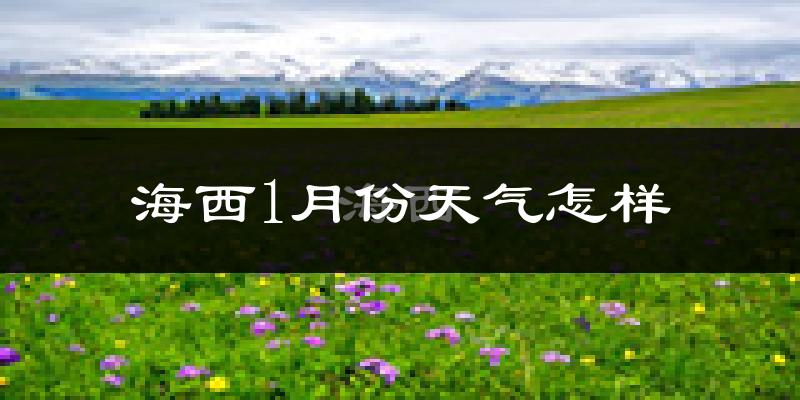 海西蒙古族藏族自治州1月份天气如何?很冷吗?