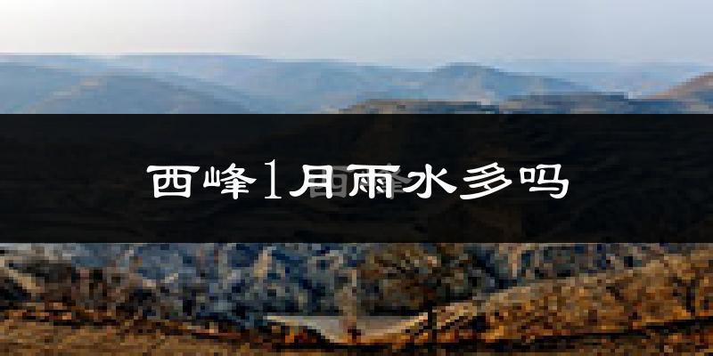 西峰1月雨水多吗?