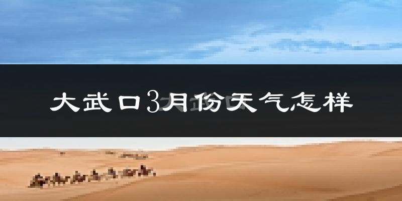 大武口3月份天气怎样?大武口三月冷不冷?