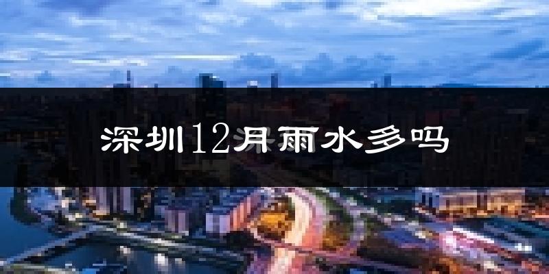 深圳12月雨水多吗?