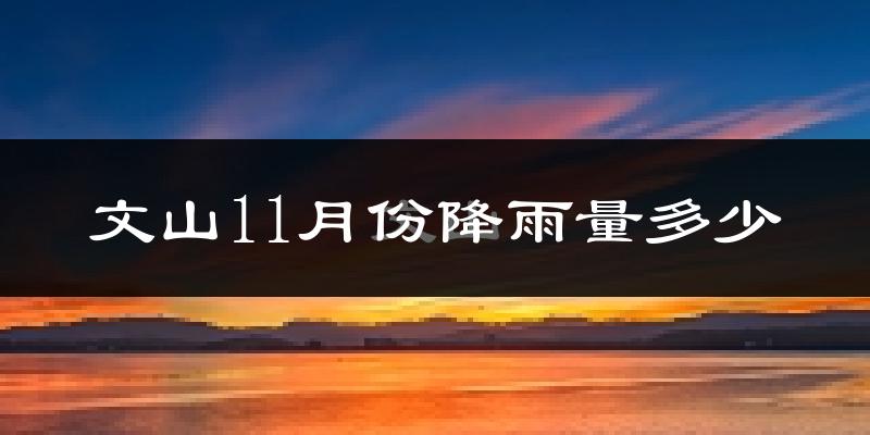 文山11月份降雨量多少?文山十一月下雨多吗?
