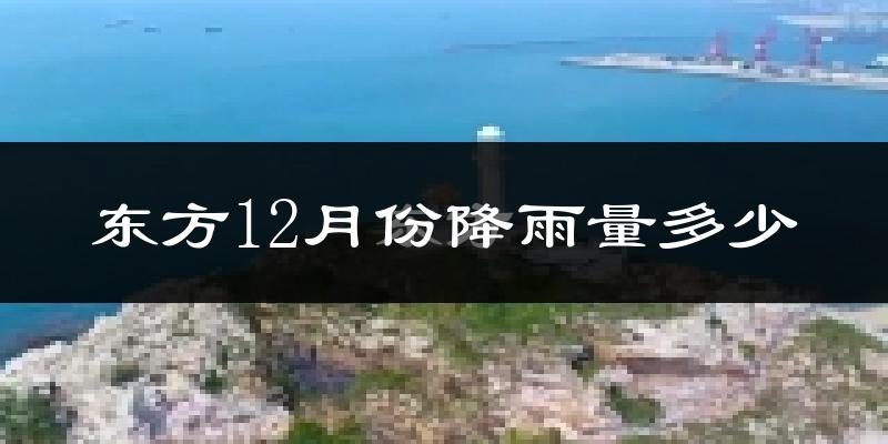 东方12月份降雨量多少?东方十二月下雨多吗?