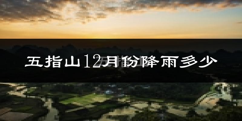 五指山12月份降雨多少?